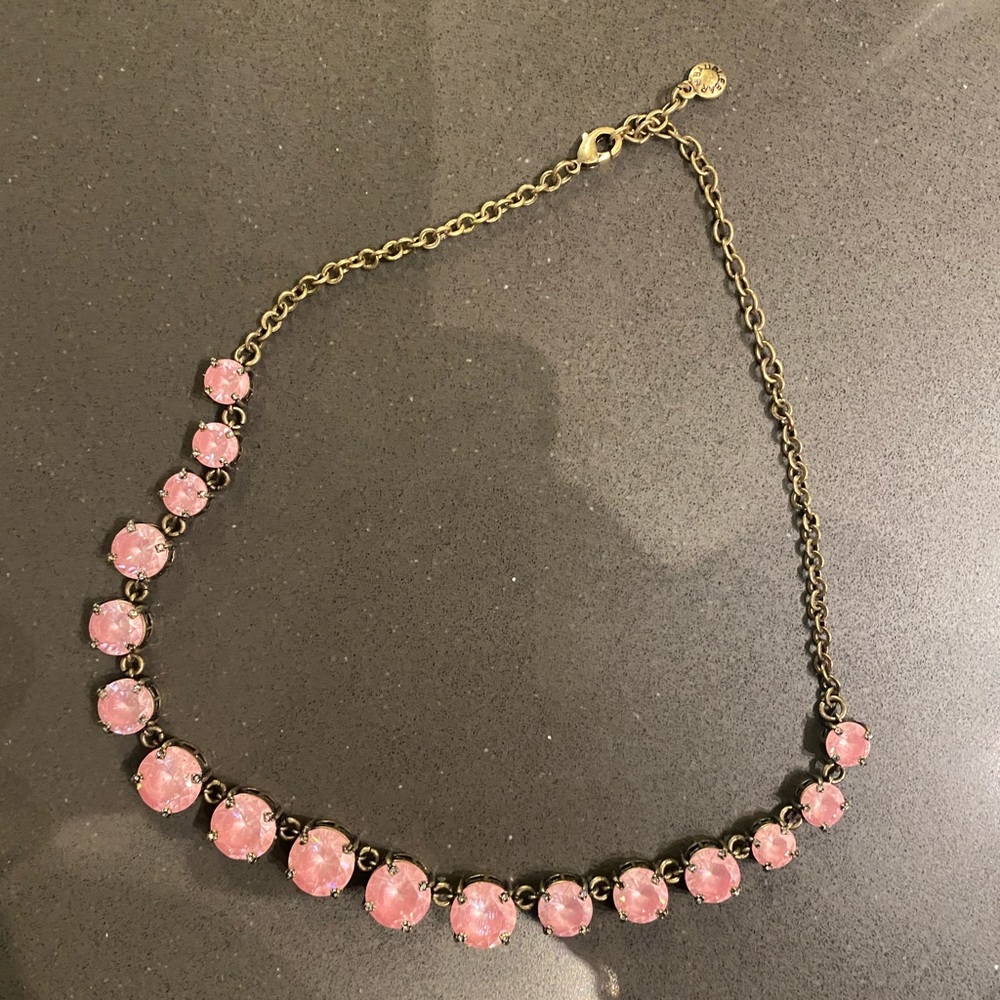 Bauble Bar Pink Rhinestone Choker Necklace